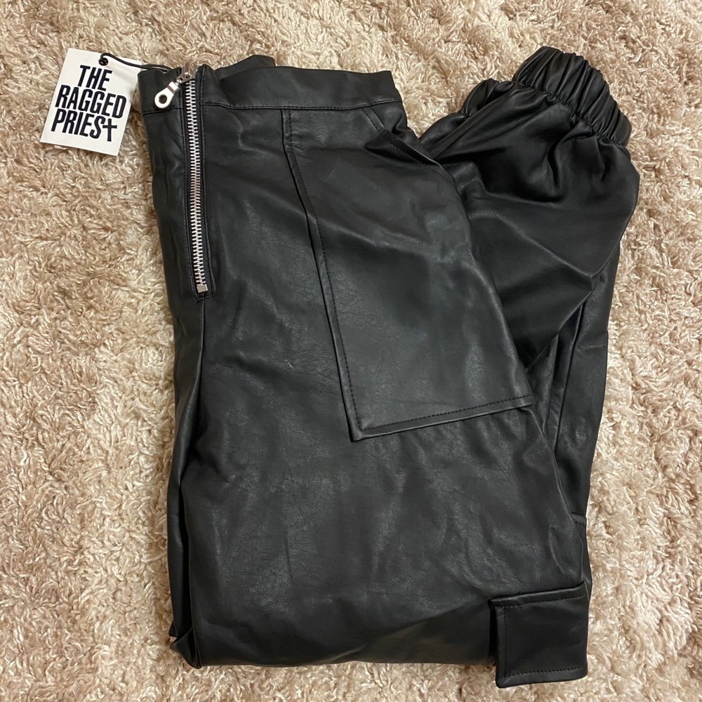 The ragged priest pleather black pants